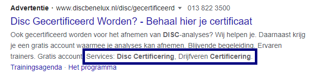 extensie voor website informatie